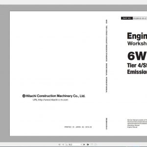 Hitachi Excavator Series 6 ZX6 2021 6.35GB Technical Manual Part Catalog Circuit Diagram DVD 5