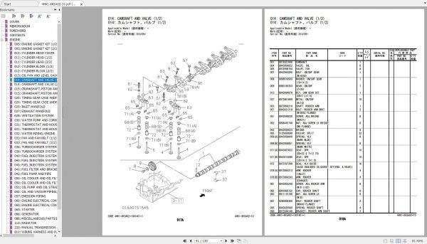 Hitachi Hydraulic Excavator ZX170W 5A to ZX210LC 5A ISUZU4HK1 XKSA02 Engine Parts Catalog ENJP 2
