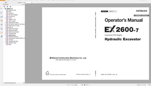 Hitachi Mining Excavator EX 2021 10.9GB PDF Parts Catalog Technical Manual Workshop Manual Circuit Diagram DVD 11