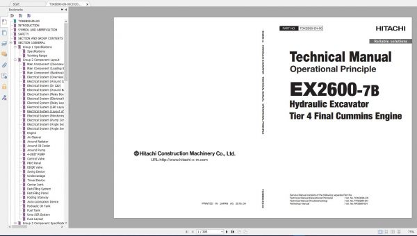 Hitachi Mining Excavator EX 2021 10.9GB PDF Parts Catalog Technical Manual Workshop Manual Circuit Diagram DVD 14