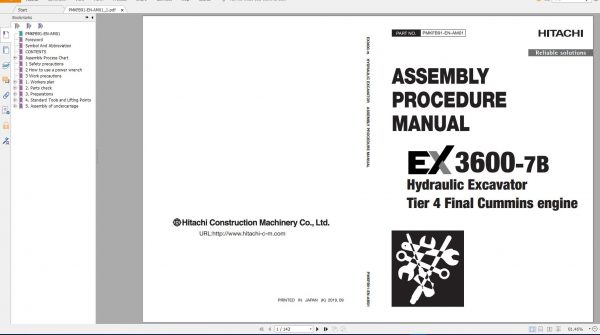 Hitachi Mining Excavator EX 2021 10.9GB PDF Parts Catalog Technical Manual Workshop Manual Circuit Diagram DVD 9