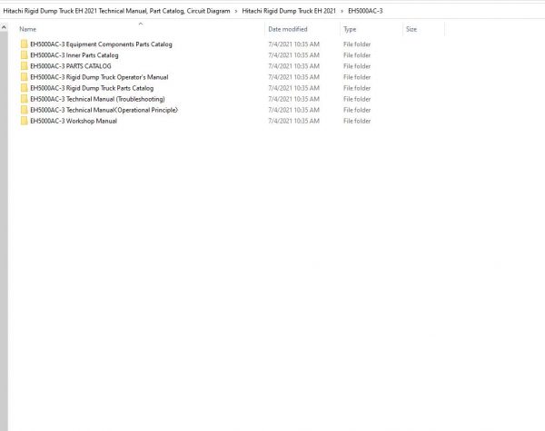 Hitachi Rigid Dump Truck EH 2021 Technical Manual Part Catalog Circuit Diagram DVD 4