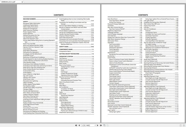 Hitachi Zaxis 200 5 Class ZX210 5A ZX210LC 5A Operators Manual 2
