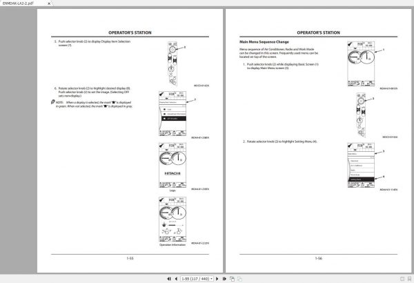 Hitachi Zaxis 200 5 Class ZX210 5A ZX210LC 5A Operators Manual 3