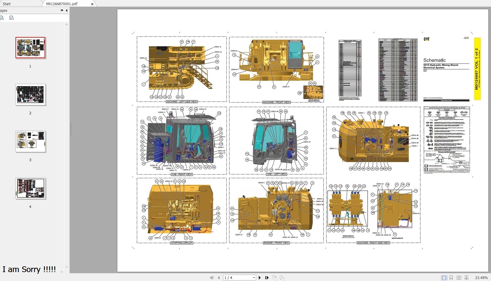 Hydraulic Mining Shovel 6015 Electrical Hydraulic System Schematics 0