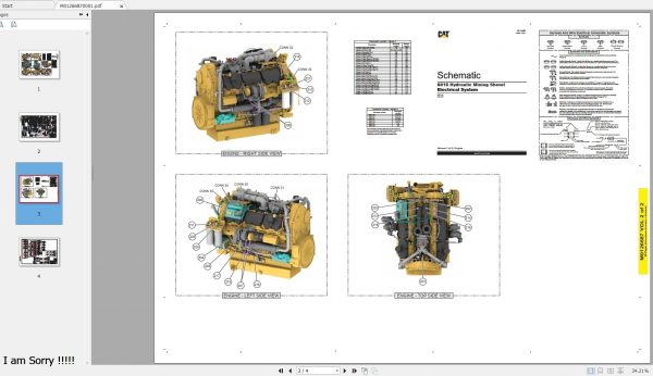 Hydraulic Mining Shovel 6015 Electrical Hydraulic System Schematics 1