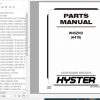 Hyster Electric Motor Hand Trucks A419 W45ZHD Parts Manual 4099877 1