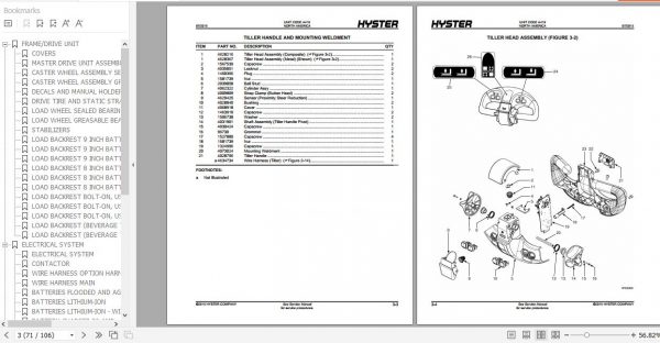 Hyster Electric Motor Hand Trucks A419 W45ZHD Parts Manual 4099877 3