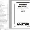 Hyster Electric Motor Hand Trucks A472 P2.0HL Parts Manual 4005085 1