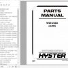 Hyster Electric Motor Hand Trucks A495 W20 25ZA Parts Manual 1524246 1