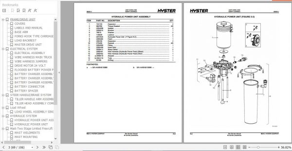 Hyster Electric Motor Hand Trucks A495 W20 25ZA Parts Manual 1524246 3