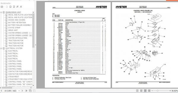 Hyster Electric Motor Hand Trucks B199 B60 80XT C60 80XT Parts Manual 897504 3
