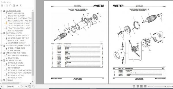 Hyster Electric Motor Hand Trucks B215 W45XT Parts Manual 897941 2