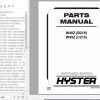 Hyster Electric Motor Hand Trucks B218 W40Z Parts Manual 1499818 1