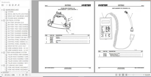 Hyster Electric Motor Hand Trucks B218 W40Z Parts Manual 1499818 3