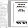 Hyster Electric Motor Hand Trucks B230 B60ZAC B233 B80ZAC Parts Manual 1640801 1