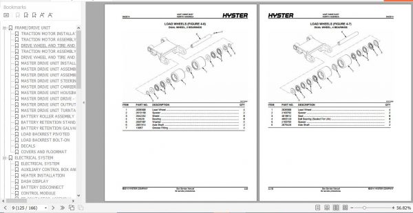 Hyster Electric Motor Hand Trucks B257 B80ZHD B262 B60ZHD Parts Manual 4092815 3