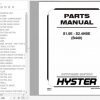 Hyster Electric Motor Hand Trucks B440 S1.0E S2.4HBE Parts Manual 4089711 1