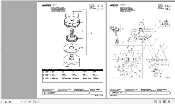 Hyster Electric Motor Hand Trucks B441 S1.0 1.2 Parts Manual 1499389 2