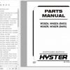 Hyster Electric Motor Hand Trucks B453 W30 40ZA B455 W20 30ZR Parts Manual 1524244 1