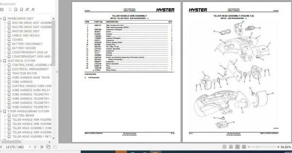 Hyster Electric Motor Hand Trucks B454 W25 40ZC Parts Manual 1524245 3