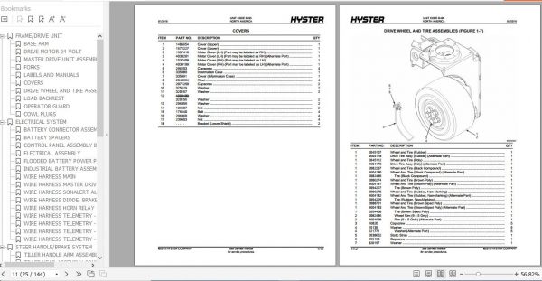 Hyster Electric Motor Hand Trucks B495 W25ZA2 W30ZA2 Parts Manual 1692612 3