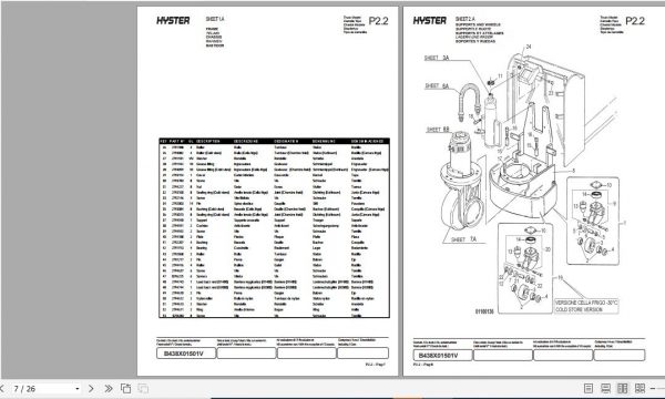 Hyster Electric Motor Hand Trucks C438 P2.2 Parts Manual 2794295 2