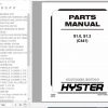 Hyster Electric Motor Hand Trucks C441 S1.0 AC S1.2 AC Parts Manual 1668890 1
