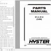 Hyster Electric Motor Hand Trucks C456 S1.4 S1.6 Parts Manual 1706858 1