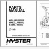 Hyster Electric Motor Hand Trucks D135 WB40XL W60XL B40XL B60XL Parts Manual 599597 1