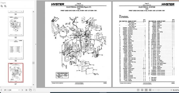 Hyster Electric Motor Hand Trucks D135 WB40XL W60XL B40XL B60XL Parts Manual 599597 2