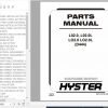 Hyster Electric Motor Hand Trucks D444 LO2.0 LO2.0L Parts Manual 1699704 1