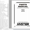 Hyster Electric Motor Hand Trucks D476 T5ZAC Parts Manual 4151975 1