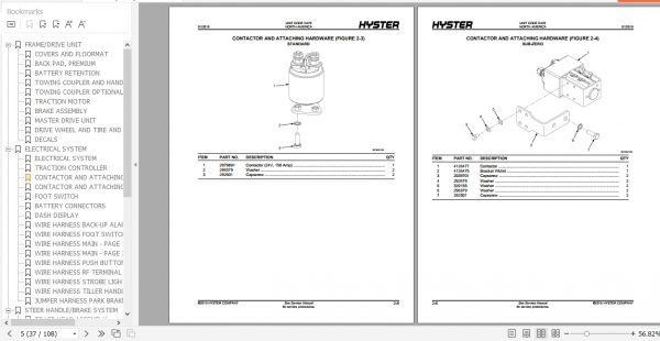 Hyster Electric Motor Hand Trucks D476 T5ZAC Parts Manual 4151975 2