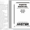Hyster Electric Motor Hand Trucks E135 W60 80XT Parts Manual 897503 1
