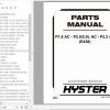 Hyster Electric Motor Hand Trucks E438 P1.8 AC P2.0 2.0L AC P2.2 AC Parts Manual 1669215 1