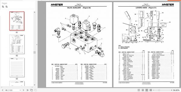 Hyster Electric Motor Narrow Aisle Trucks A217 N30FR Parts Manual 897473 3