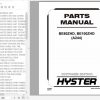 Hyster Electric Motor Narrow Aisle Trucks A244 BE80ZHD BE100ZHD Parts Manual 4110890 1
