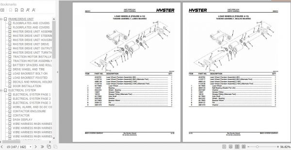 Hyster Electric Motor Narrow Aisle Trucks A244 BE80ZHD BE100ZHD Parts Manual 4110890 3