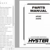 Hyster Electric Motor Narrow Aisle Trucks A254 AP20Z Parts Manual 4131876 1