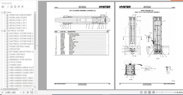 Hyster Electric Motor Narrow Aisle Trucks A254 AP20Z Parts Manual 4131876 3