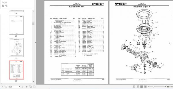 Hyster Electric Motor Narrow Aisle Trucks A264 N30XMXDR N45XMXR Parts Manual 2