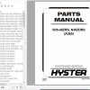 Hyster Electric Motor Narrow Aisle Trucks A265 N35 40ZRS N30ZDRS Parts Manual 1652260 1