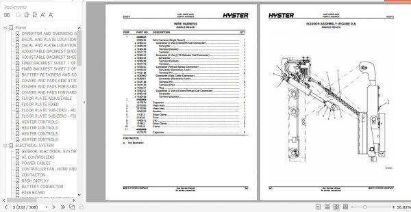 Hyster Electric Motor Narrow Aisle Trucks A265 N35 40ZRS N30ZDRS Parts Manual 1652260 3