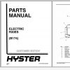 Hyster Electric Motor Narrow Aisle Trucks B174 R30ES Parts Manual 1