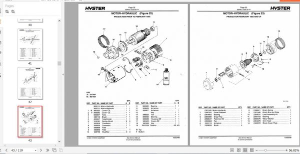 Hyster Electric Motor Narrow Aisle Trucks B174 R30ES Parts Manual 2