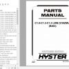 Hyster Electric Motor Narrow Aisle Trucks B463 C1.0 C1.3 C1.3 LWBV30ZMU Parts Manual 1596190 1