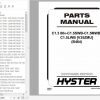 Hyster Electric Motor Narrow Aisle Trucks B464 C1.3 80 C1.5 SWB C1.5 MWB C1.5 LWB V35ZMU Parts Manual 1596192 1