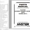 Hyster Electric Motor Narrow Aisle Trucks B470 N25XMDR2 N30 40XMR2 Parts Manual 1453699 1
