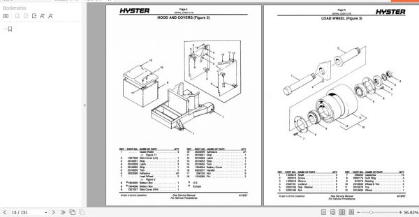 Hyster Electric Motor Narrow Aisle Trucks C176 R40EH Parts Manual 852233 2